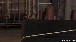 Back arch bondage with an increment of whip for slave